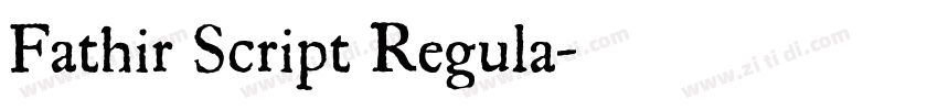 Fathir Script Regula字体转换